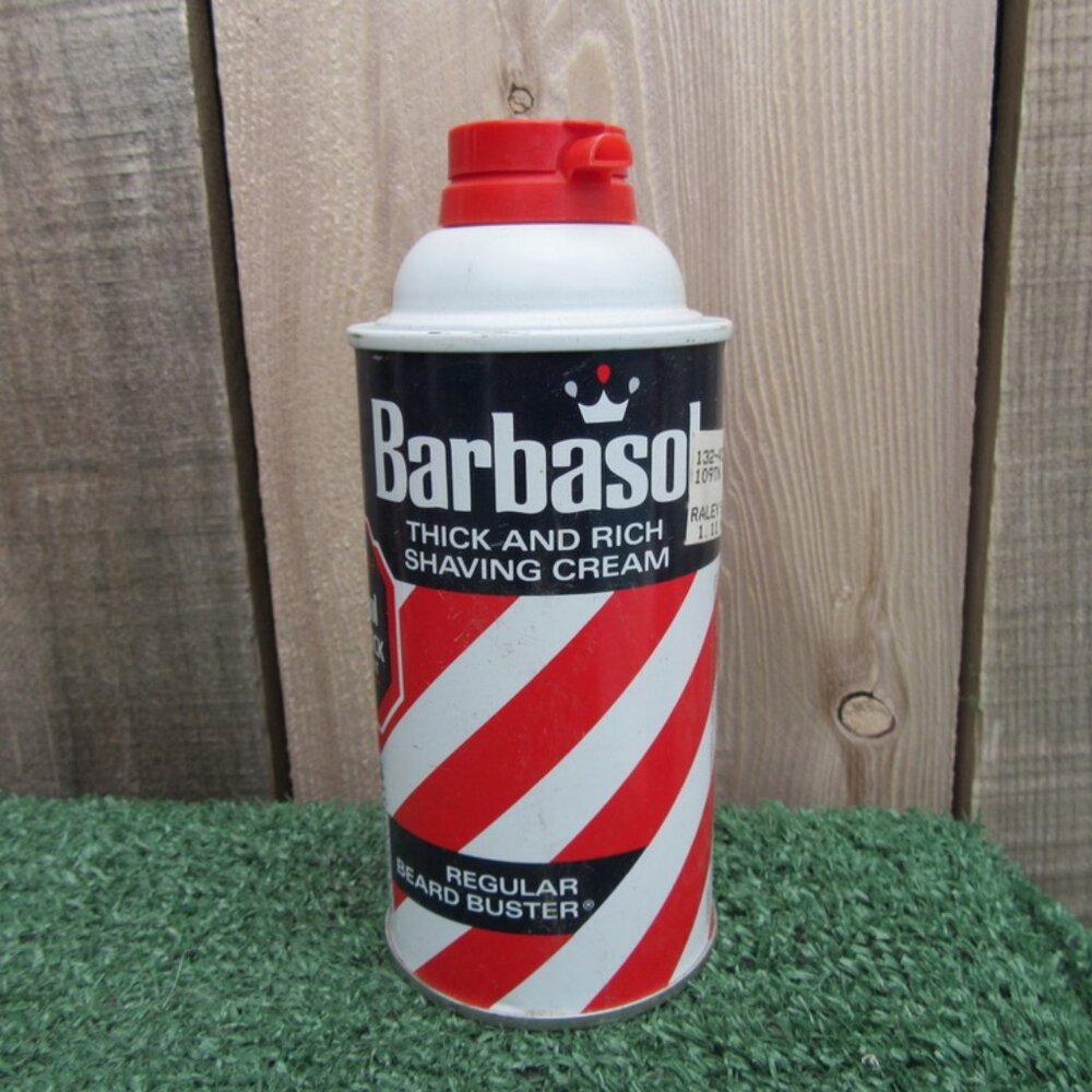 NOS Barbasol Thick & Rich 11 oz Shaving Cream Regular Beard Buster Jurassic Park
